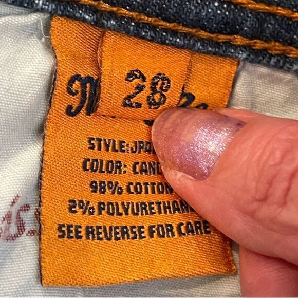 Miss Me Jeans JP4232 Cancun Blue Pink Crystal Brass Studs Distressed Women's 28 - Picture 8 of 12